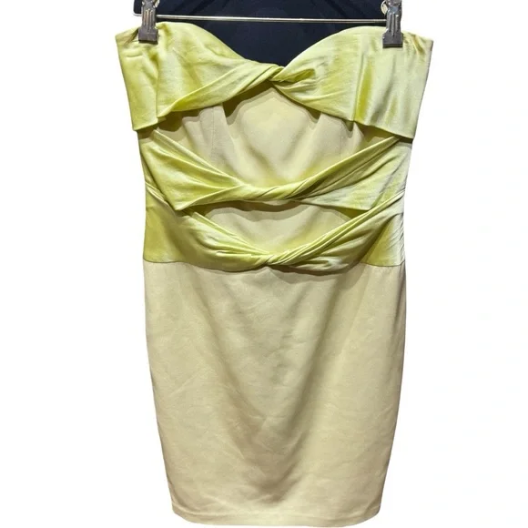 David Meister | Dresses | David Meister Silk Midi Soft Lime Green Strapless  Cocktail Dress Size 4 | Poshmark